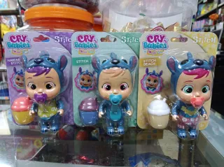 Set di 3 bambole Cry Babies con tema Stitch di Disney