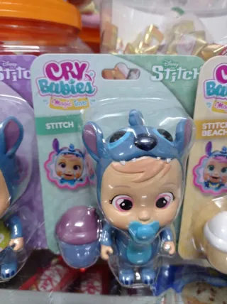 Set di 3 bambole Cry Babies con tema Stitch di Disney