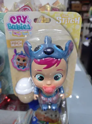Set di 3 bambole Cry Babies con tema Stitch di Disney