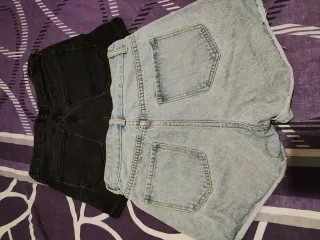 Shorts Bershka Negros y Azules Talla M