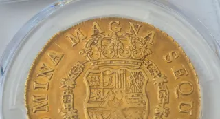 8 Escudos Oro Fernando VI 1751 S ENCAPSULADA AU 58