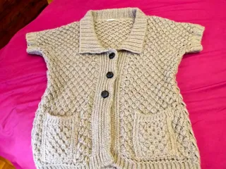 Chaqueta de punto beige talla única