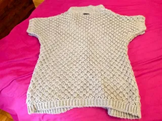 Chaqueta de punto beige talla única