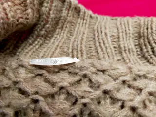 Chaqueta de punto beige talla única