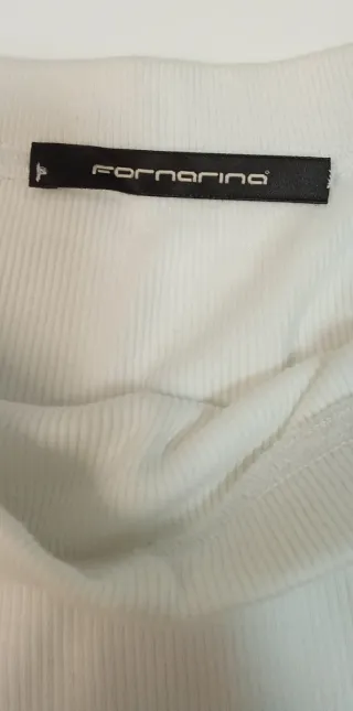 Top blanco Fornarina manga larga talla XS