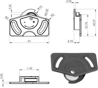 cyclingcolors 2x Ruedas puertas correderas armario