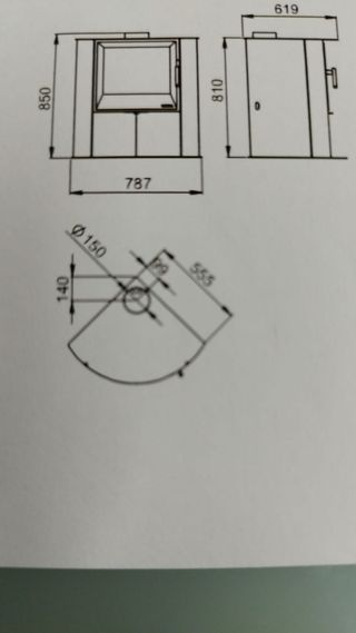 ESTUFA DE LEÑA ESQUINERA