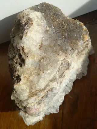 Cluster Quarzo Rutilato+Fumè con Tormalina