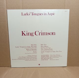 King Crimson Larks' Tongues In Aspic LP Vinilo