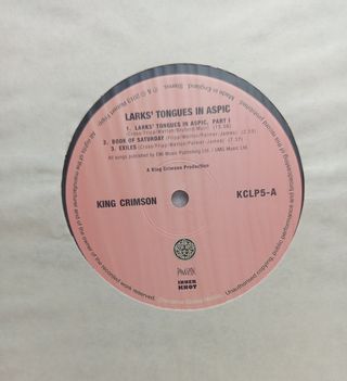 King Crimson Larks' Tongues In Aspic LP Vinilo
