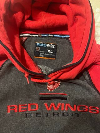 Felpa Red Wings Vintage Rosso/Grigio