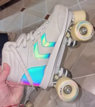 Patines Oxelo blancos con brillo talla 38