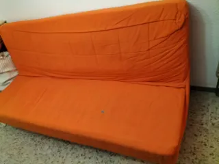 Sofá Cama Naranja Tela