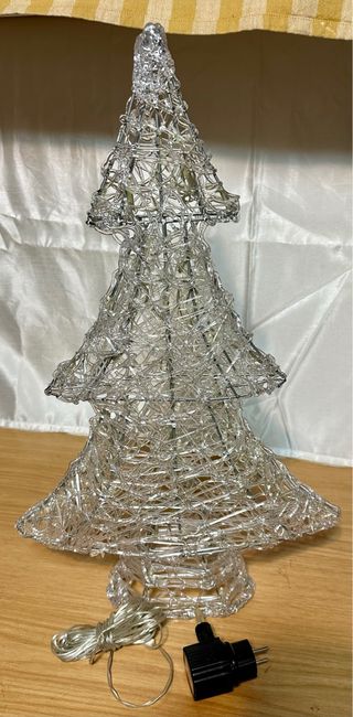 Albero di Natale luminoso metallo 60x35