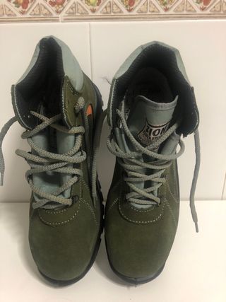 Botas de seguridad Zion Panter verdes y naranjas