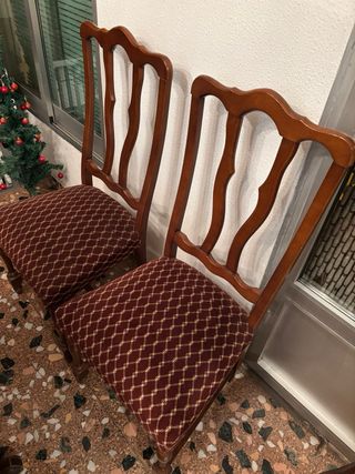 Mesa comedor y 6 sillas clásicas madera