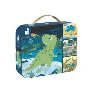 Puzzle infantil Janod. 4 puzzles de dinosaurios