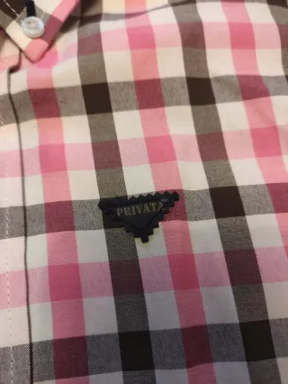 Camisa cuadros rosa T.12