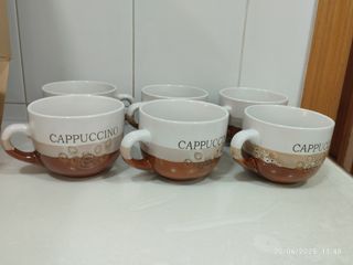 Juego 6 Tazas Cappuccino Cerámica