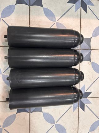 4 Patas Somier Negras Plástico