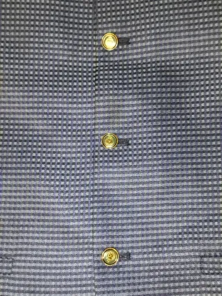 Chaleco de vestir hombre azul con detalles dorados