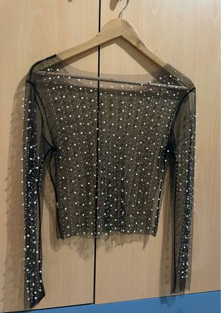 Top Transparente Perlas