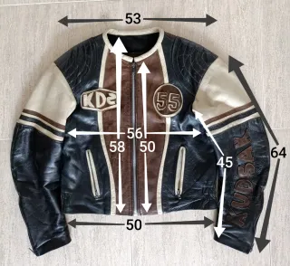 Motera cuero auténtico Kudsak L Medidas indicadas