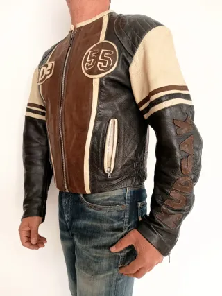 Motera cuero auténtico Kudsak L Medidas indicadas