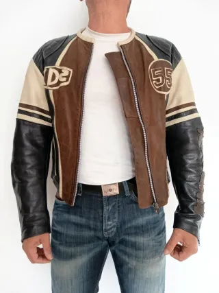 Motera cuero auténtico Kudsak L Medidas indicadas