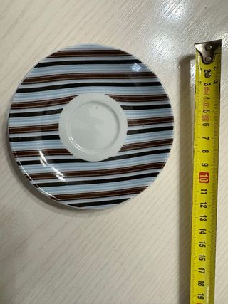 Juego 5 tazas de café de porcelana