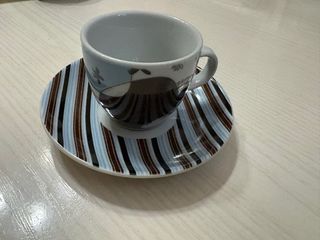 Juego 5 tazas de café de porcelana