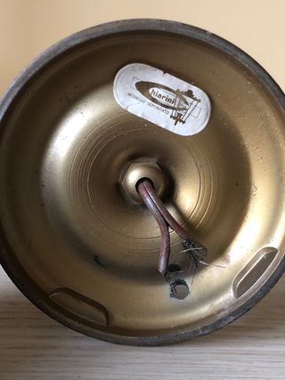 Candeliere vintage porcellana e ottone