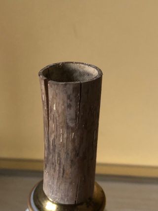 Candeliere vintage porcellana e ottone