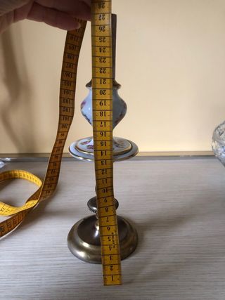 Candeliere vintage porcellana e ottone