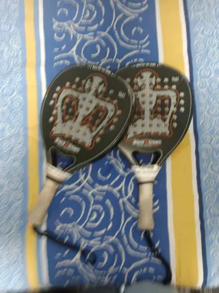 2 Palas Padel Black Crown Pitón Attack 16K