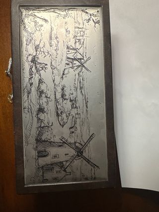 Scatola in legno con similpelle