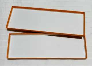 Corbata Hermès Seda Azul y Dorado