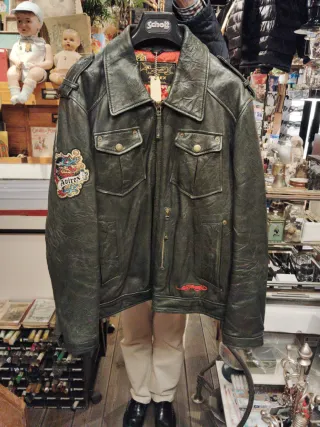 Chaqueta Cuero Avirex Christian Audegier Ed Hardy