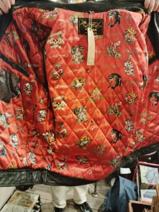 Chaqueta Cuero Avirex Christian Audegier Ed Hardy