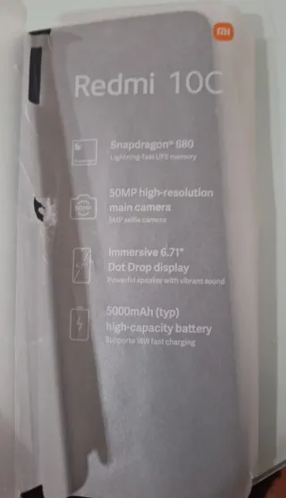 Xiaomi Redmi 10C Nero, confezione originale.