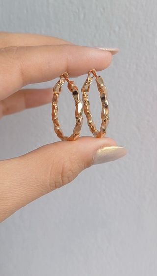 Pendientes Aro Dorados Trenzados