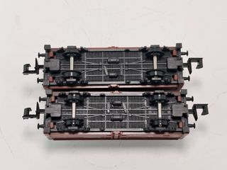 Escala N - 2 vagones techo/paredes correderas DB