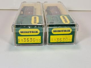 Escala N - 2 vagones techo/paredes correderas DB