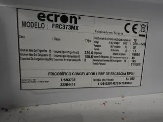 Frigorífico Combi Ecron Inox 185x60