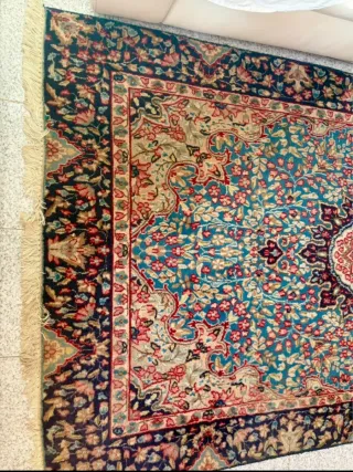 Tappeto Persiano Kirman - Lana Blu e Rosso