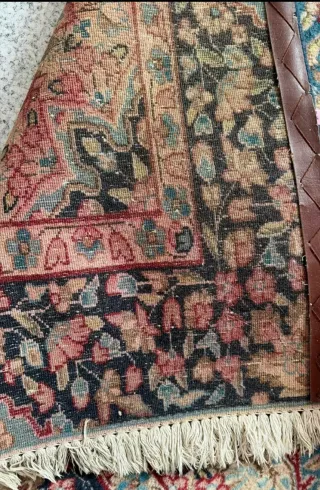 Tappeto Persiano Kirman - Lana Blu e Rosso