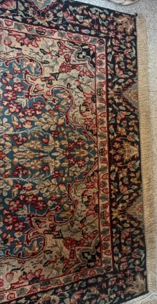 Tappeto Persiano Kirman - Lana Blu e Rosso