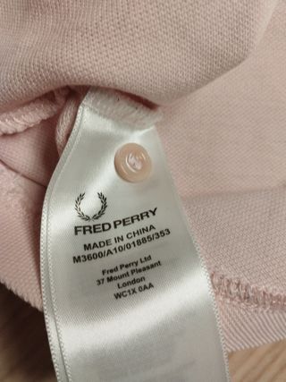 Polo Fred Perry Rosa Talla L