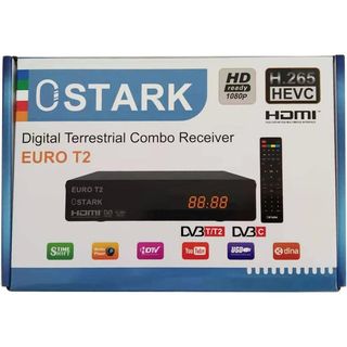 Ostark Euro T2 Receptor Terrestre TDT TDT2 FTA DVB-T2 DVB-C, H.265 HEVC Full HD, NUEVO
