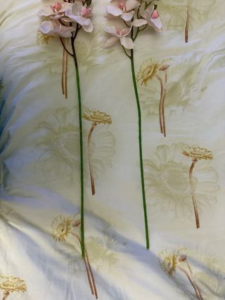 Coppia Orchidee Artificiali Fiori Tessuto